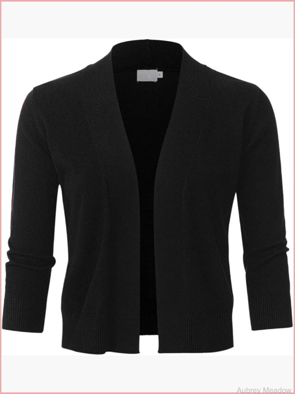 Classic 3/4 Sleeve Open Front Cropped Bolero Cardigan S~3XL